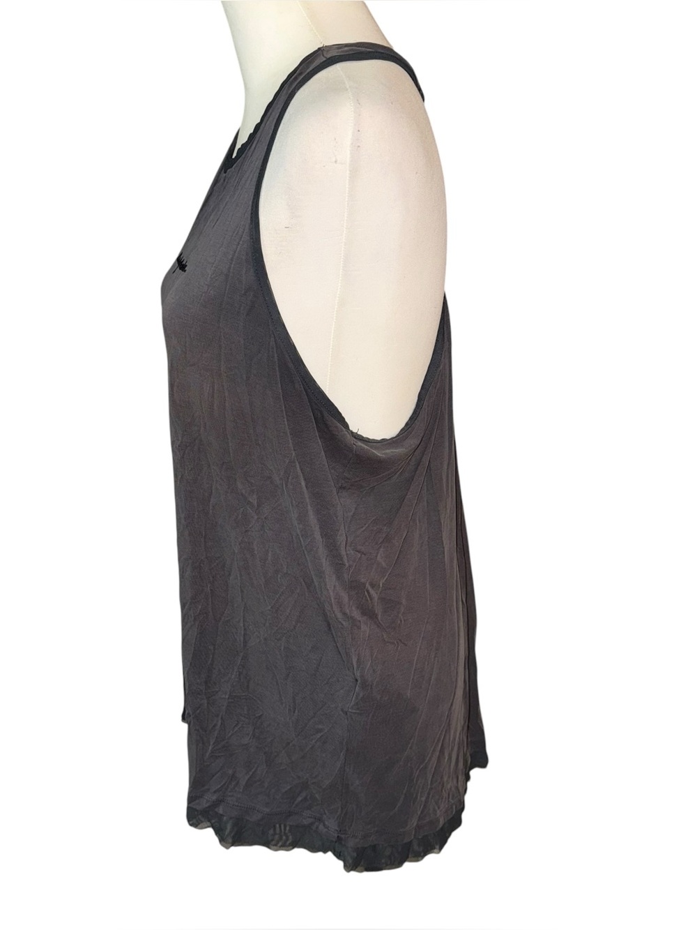 Harley-Davidson Gray Racerback Script Tank Top Shirt Sleeveless women’s sz XL - Picture 3 of 8